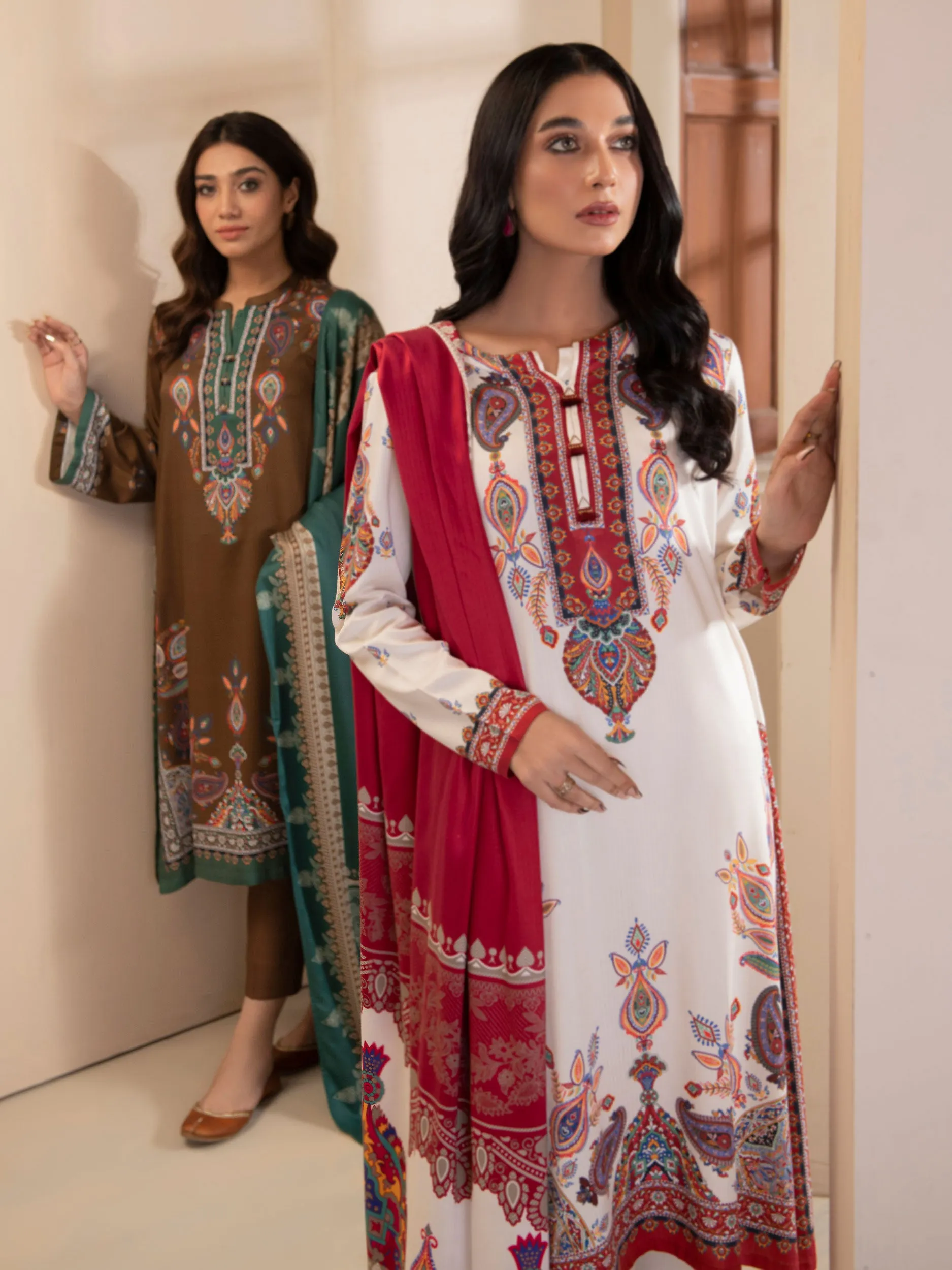 2 Piece Linen Suits-Printed (Unstitched)