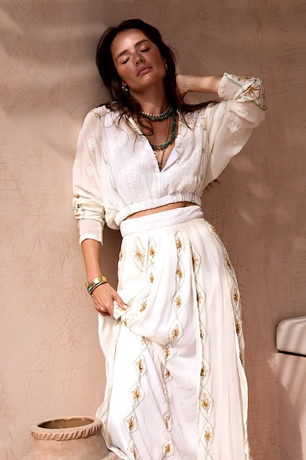 A Woman in Love Silk Blouse