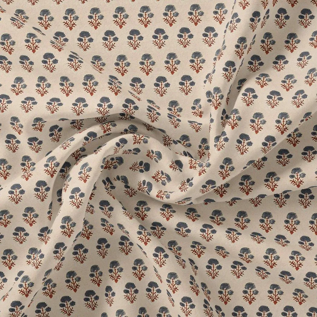 Beautiful Eucalyptus Tree Seamless Digital Printed Fabric - Pure Muslin