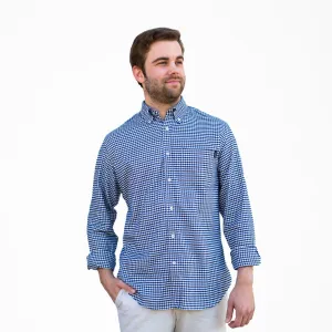 Block Island Flannel - Navy & Royal Tattersall