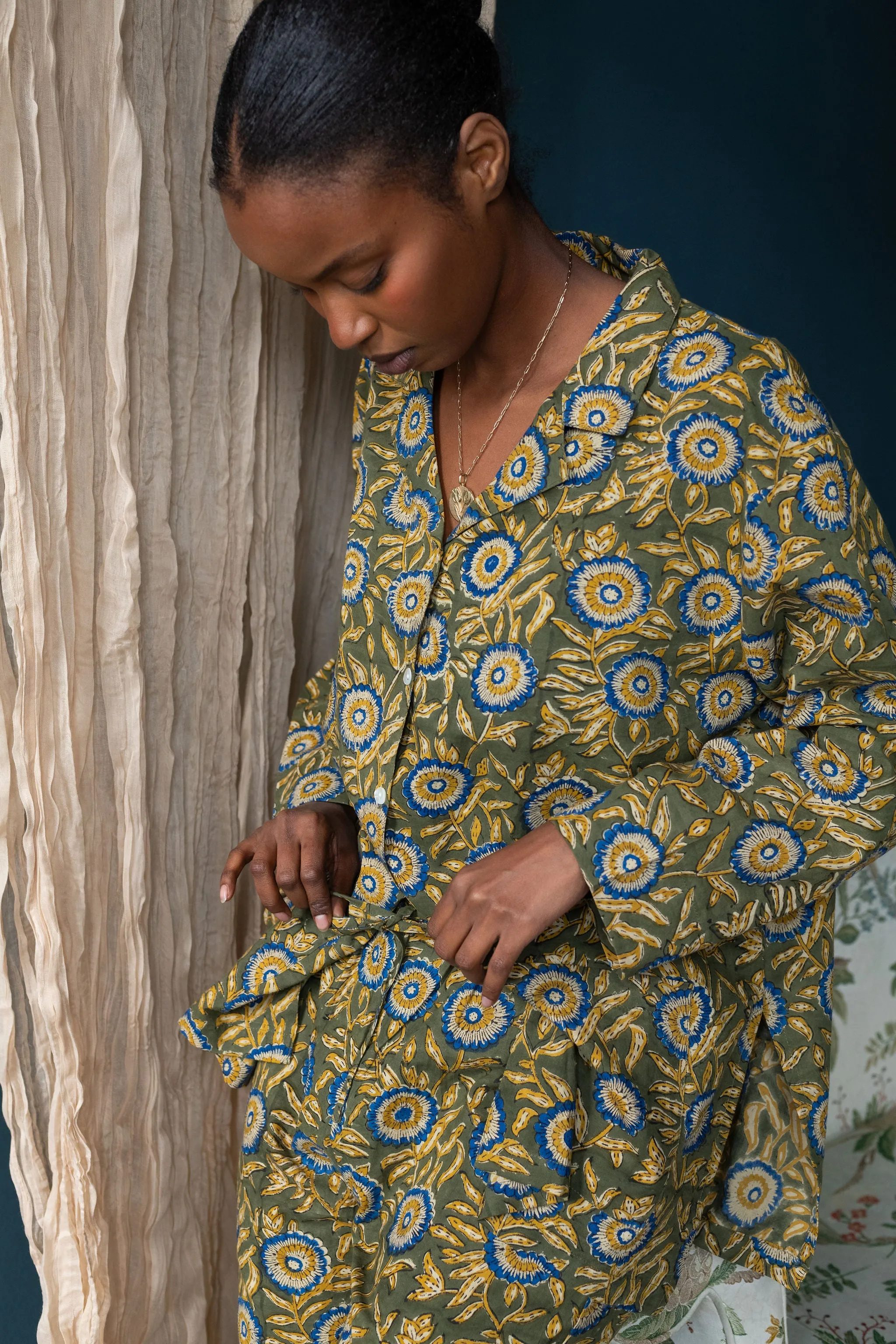 Block Printed Muslin Oversized Pajama Set