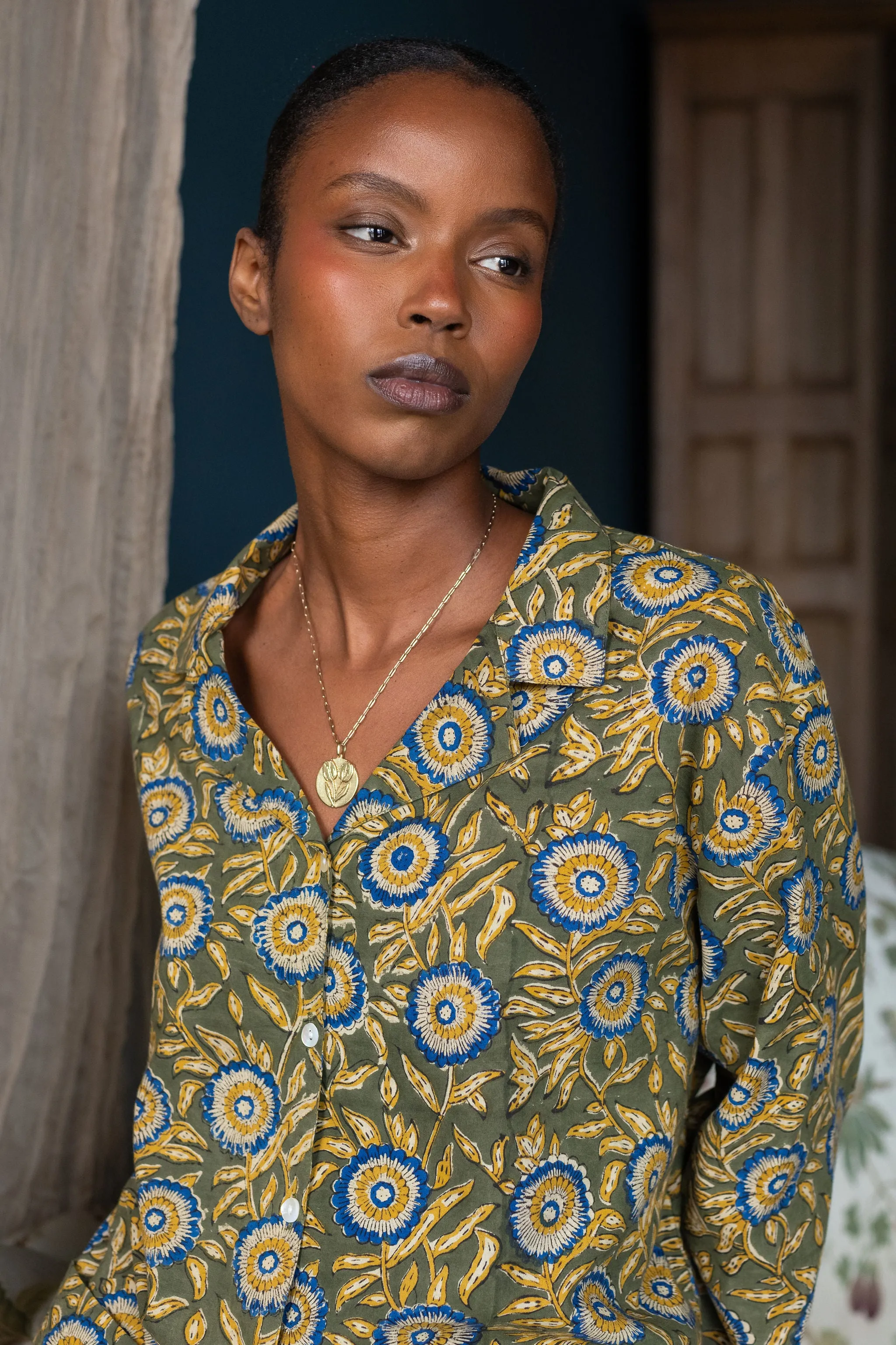 Block Printed Muslin Oversized Pajama Set