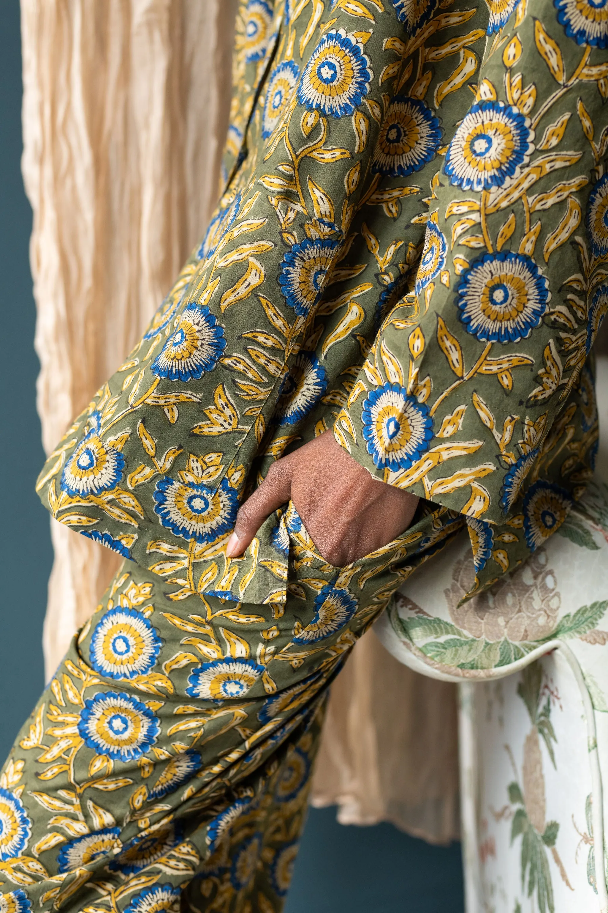 Block Printed Muslin Oversized Pajama Set