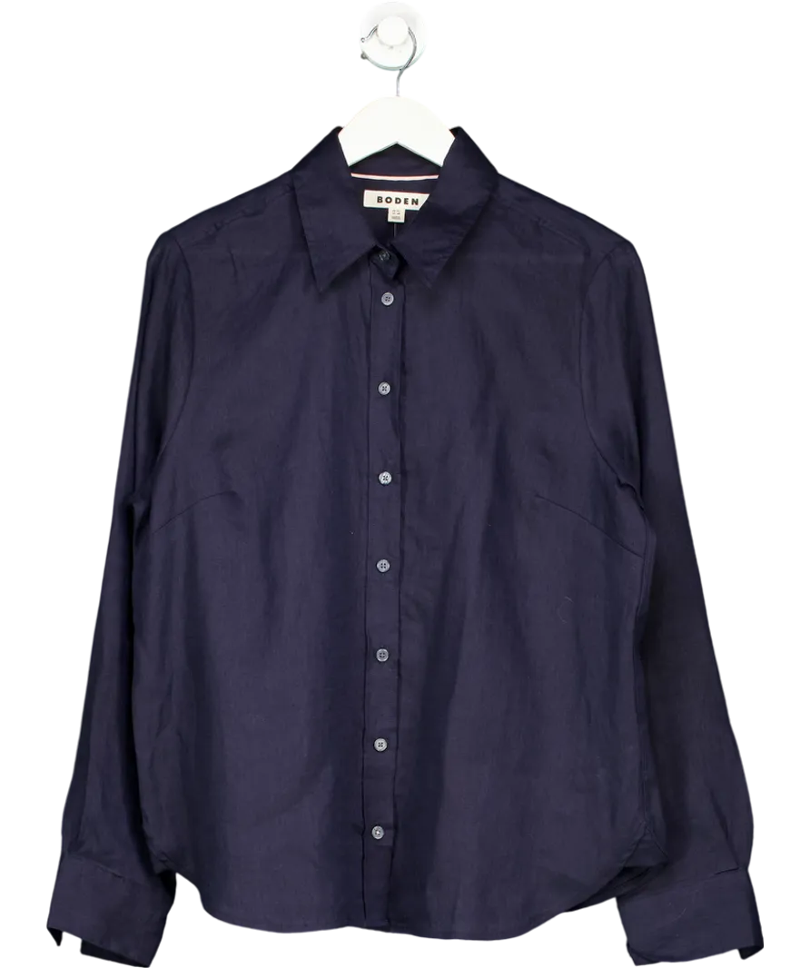 Boden Blue Sienna Linen Shirt UK 18