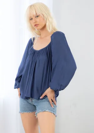 Bohemian Long Sleeve V Neck Floral Top