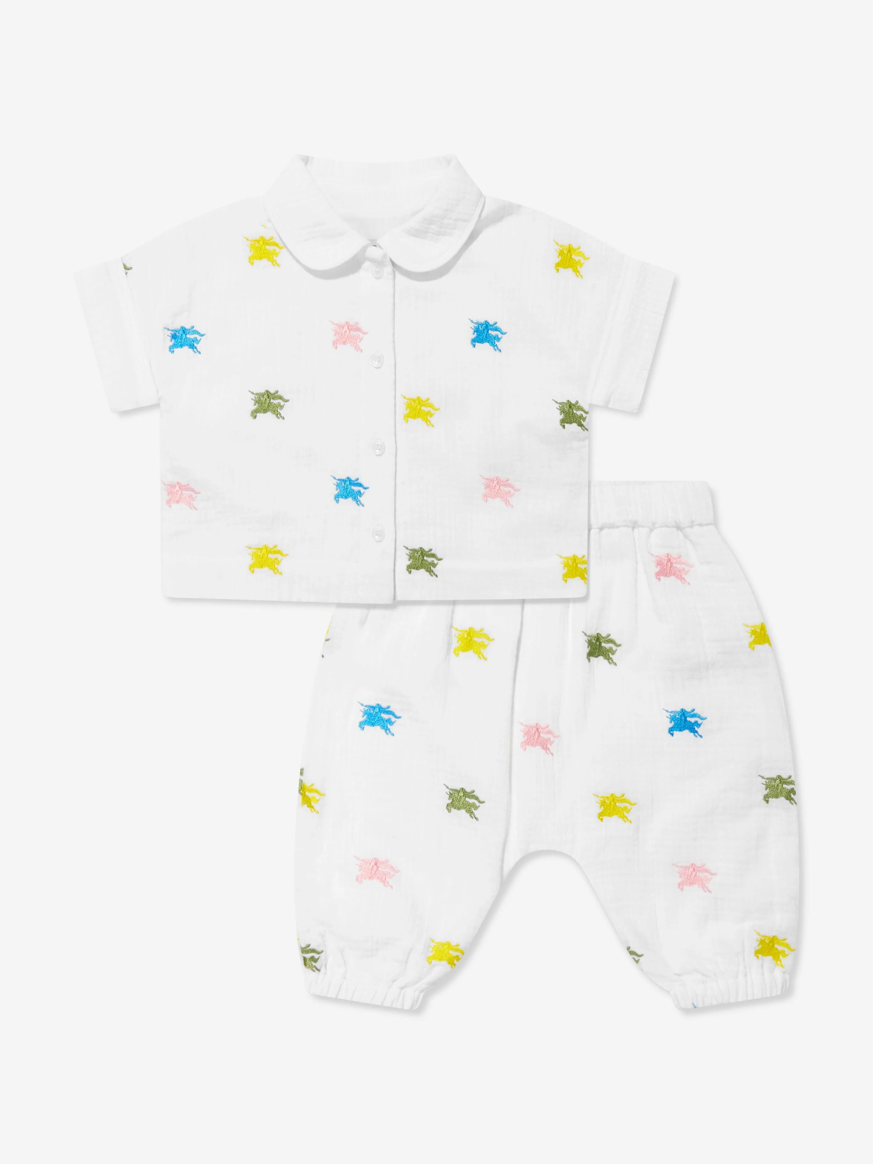 Burberry Baby Boys AOP EKD Shorts Set in White