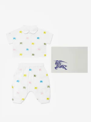 Burberry Baby Boys AOP EKD Shorts Set in White