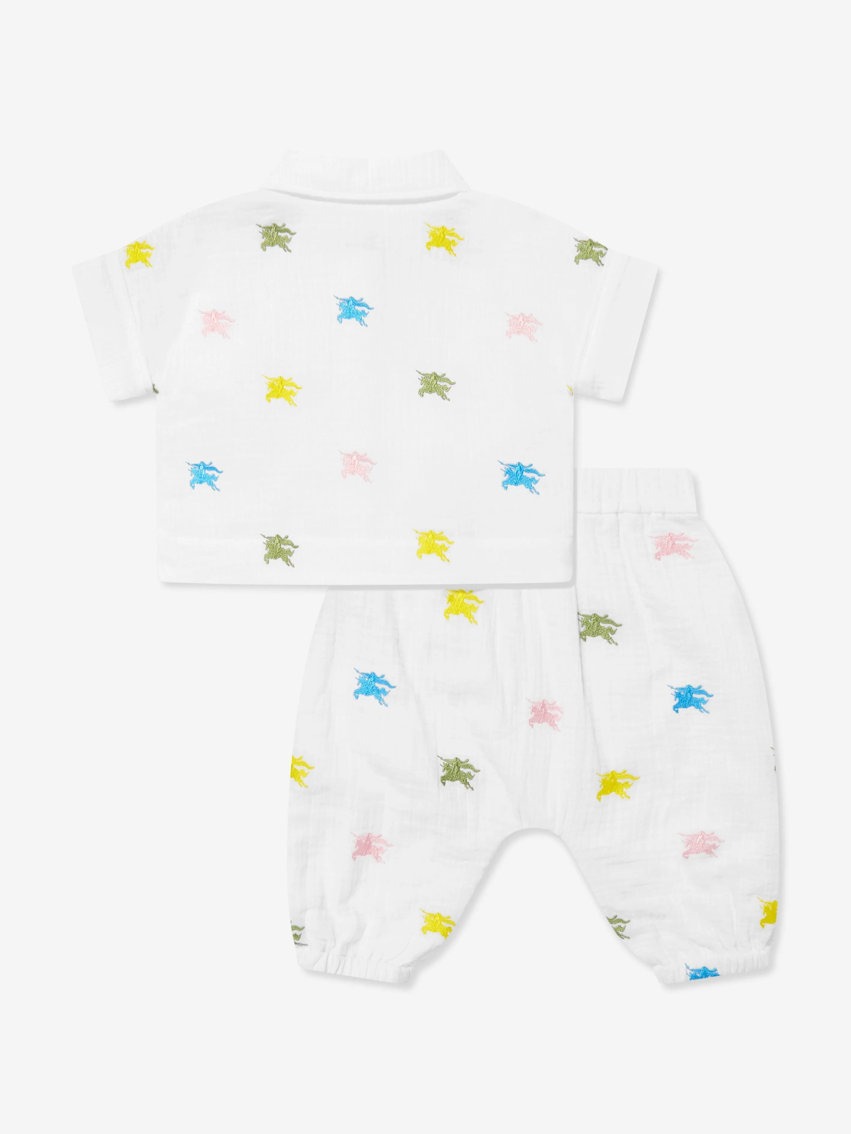 Burberry Baby Boys AOP EKD Shorts Set in White