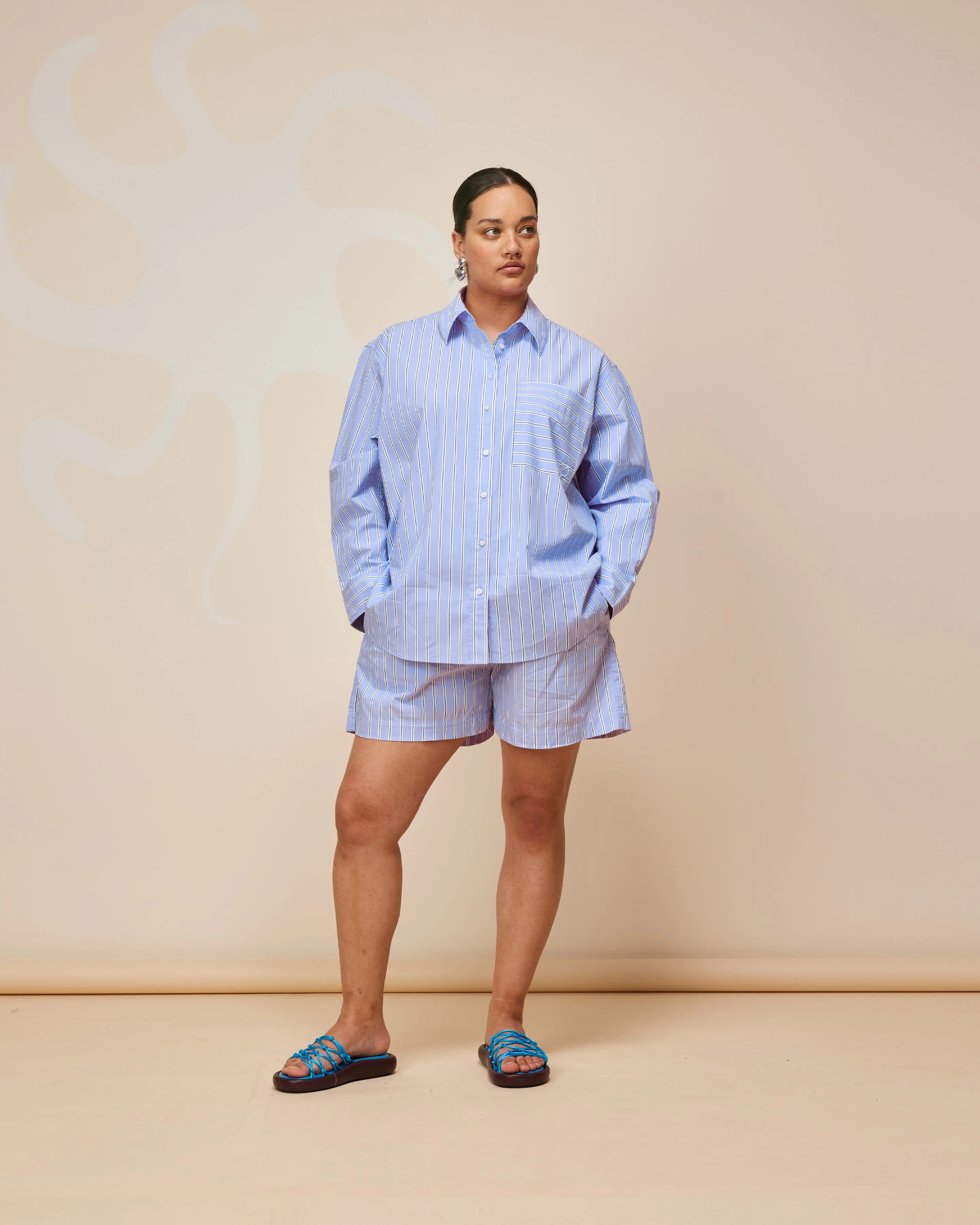 CASH SHIRT BLUE STRIPE