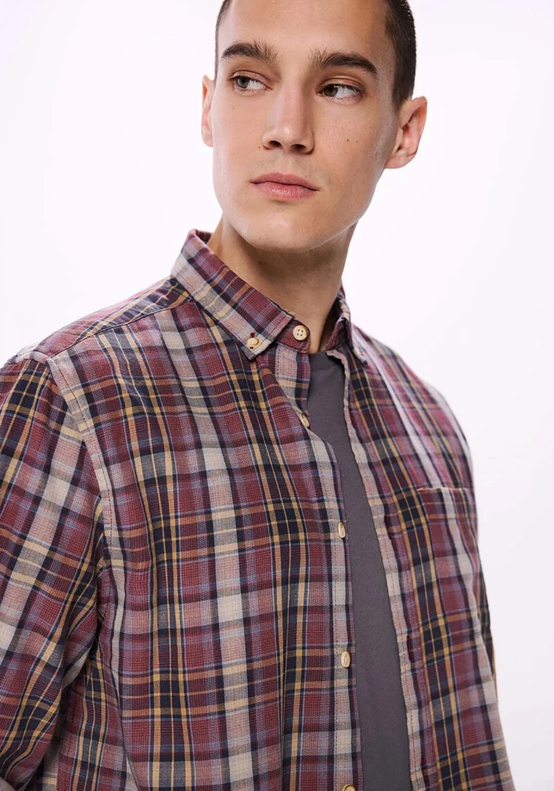 Checked Flannel Shirt - Red