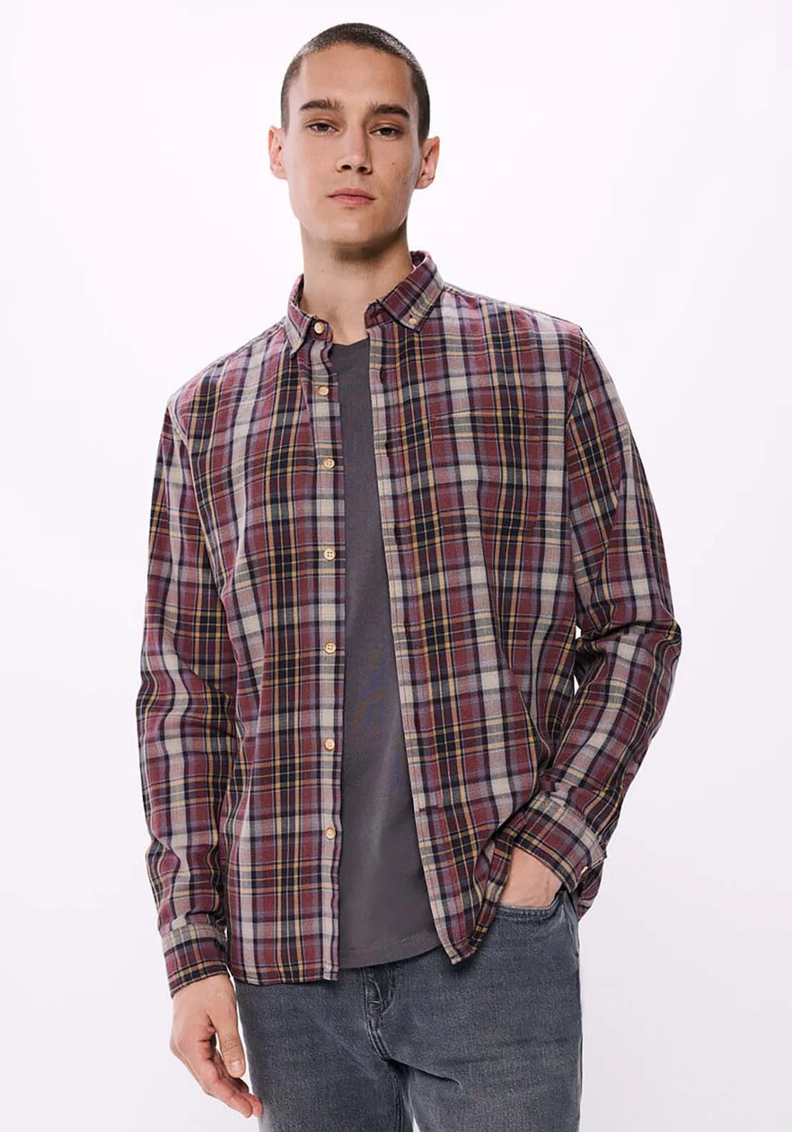 Checked Flannel Shirt - Red