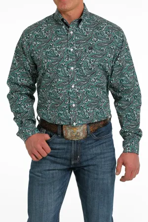 Cinch | Teal Paisley LS Classic Shirt