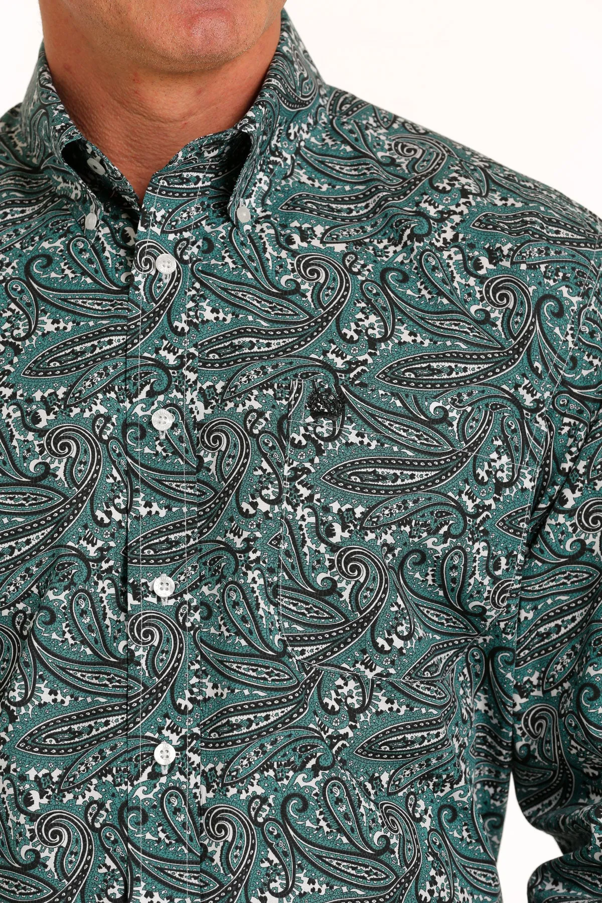 Cinch | Teal Paisley LS Classic Shirt