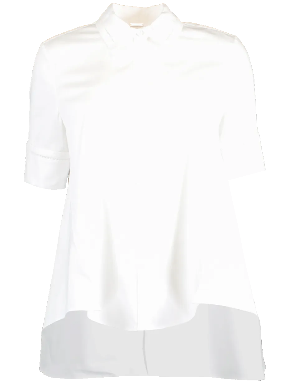 Cotton Poplin Trapeze Shirt