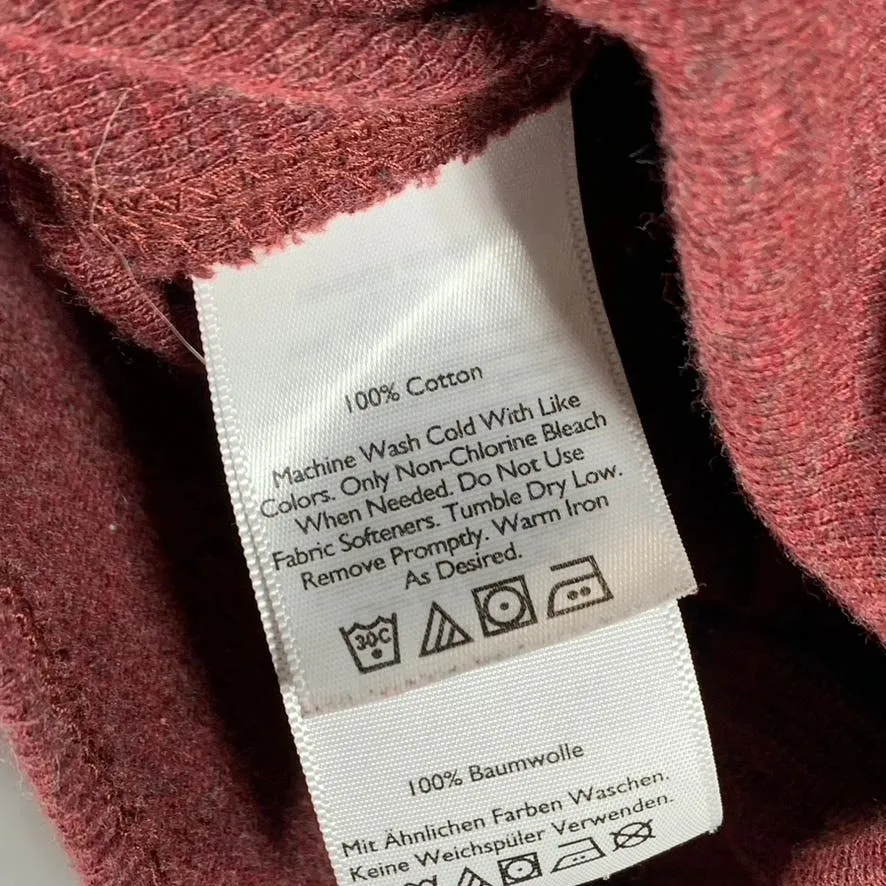 EDDIE BAUER Men's Red Wild River Thermal Henley Long Sleeve Shirt SZ M