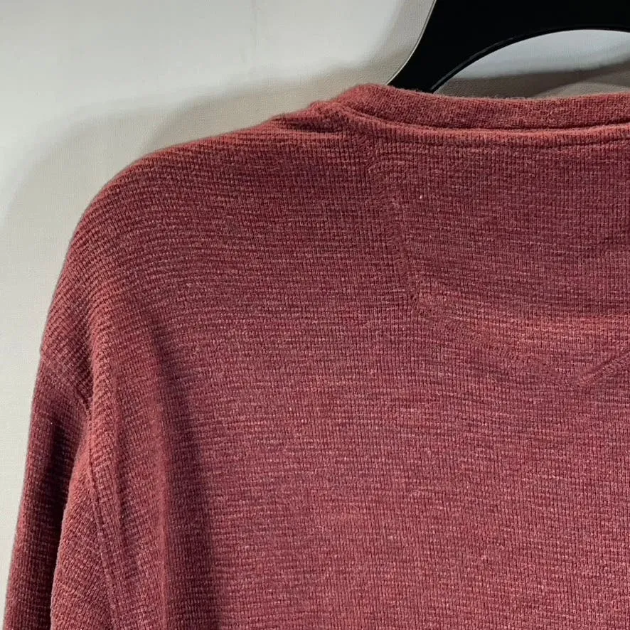 EDDIE BAUER Men's Red Wild River Thermal Henley Long Sleeve Shirt SZ M