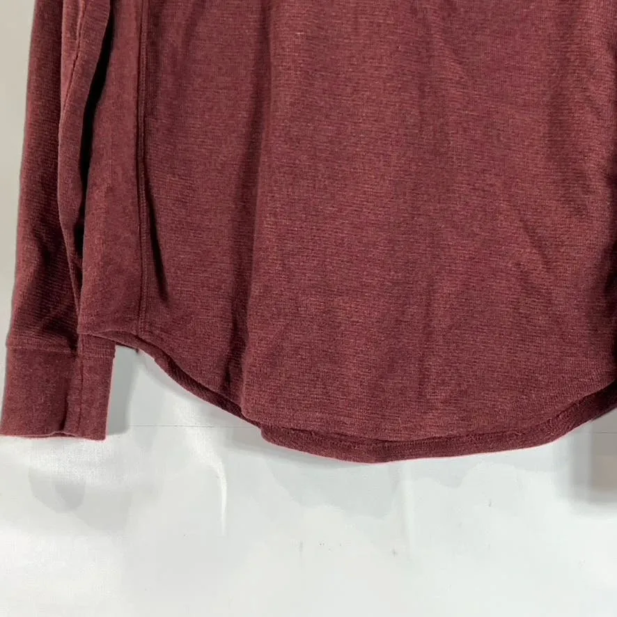 EDDIE BAUER Men's Red Wild River Thermal Henley Long Sleeve Shirt SZ M