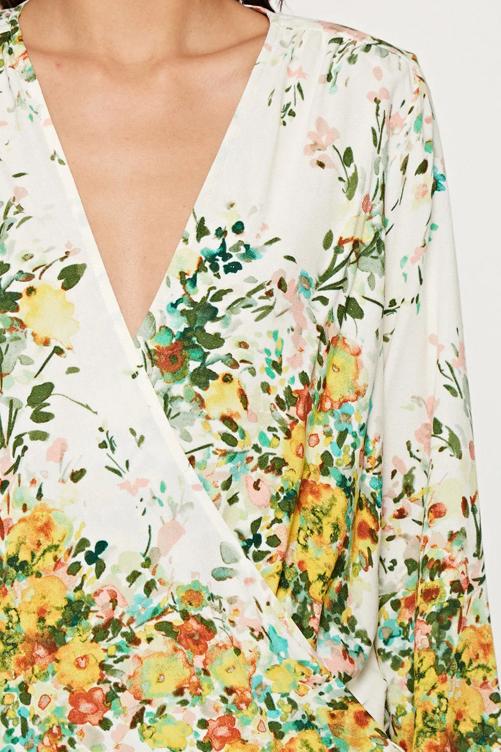 Floral Surplice Top