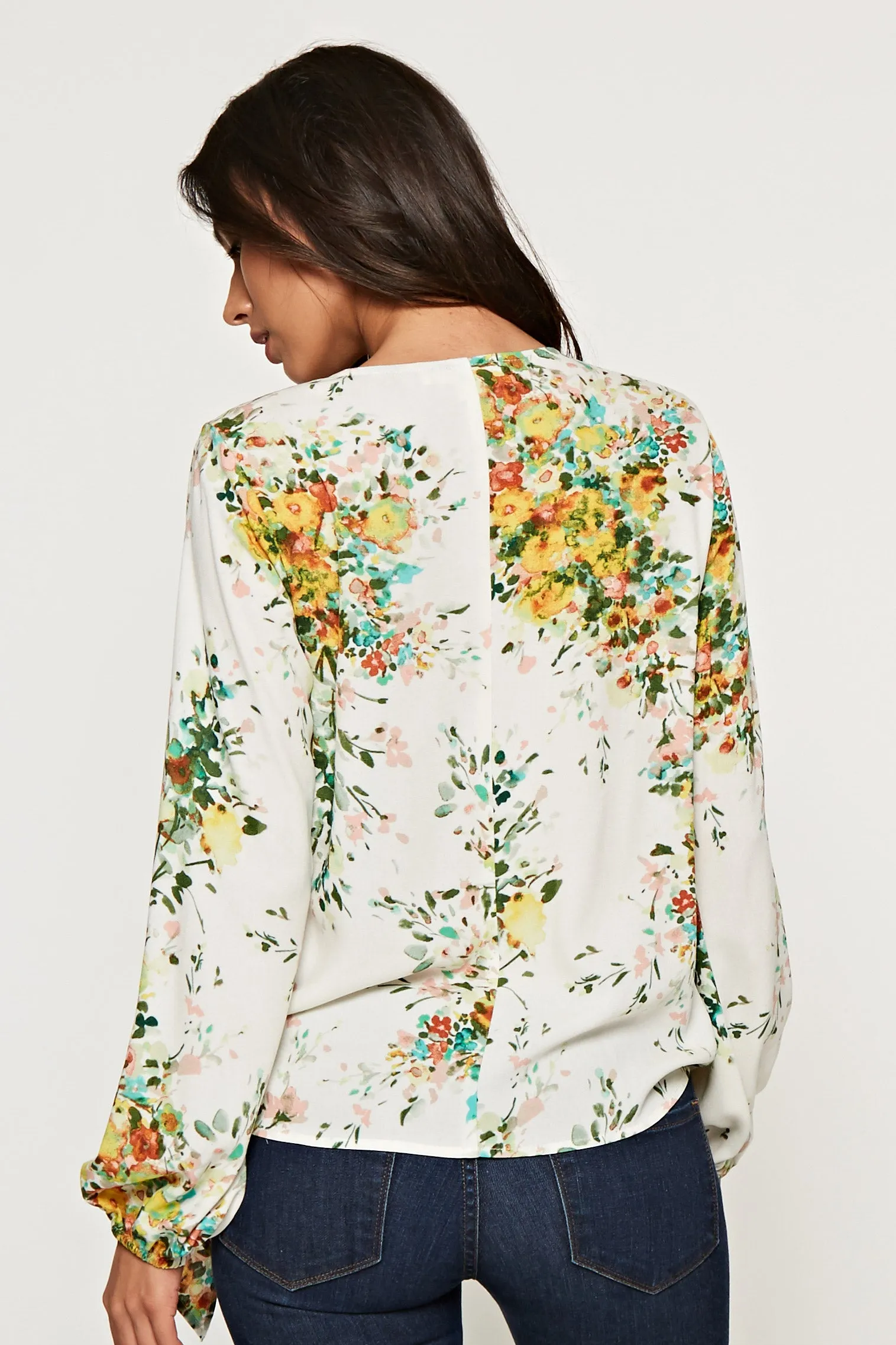 Floral Surplice Top