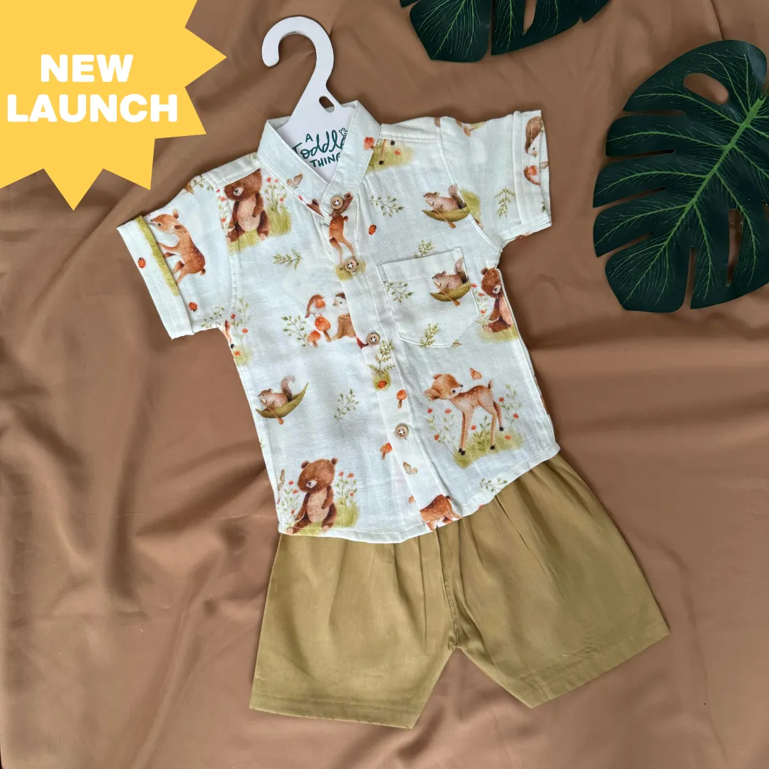 Forest Fun - Muslin Top and Shorts for kids