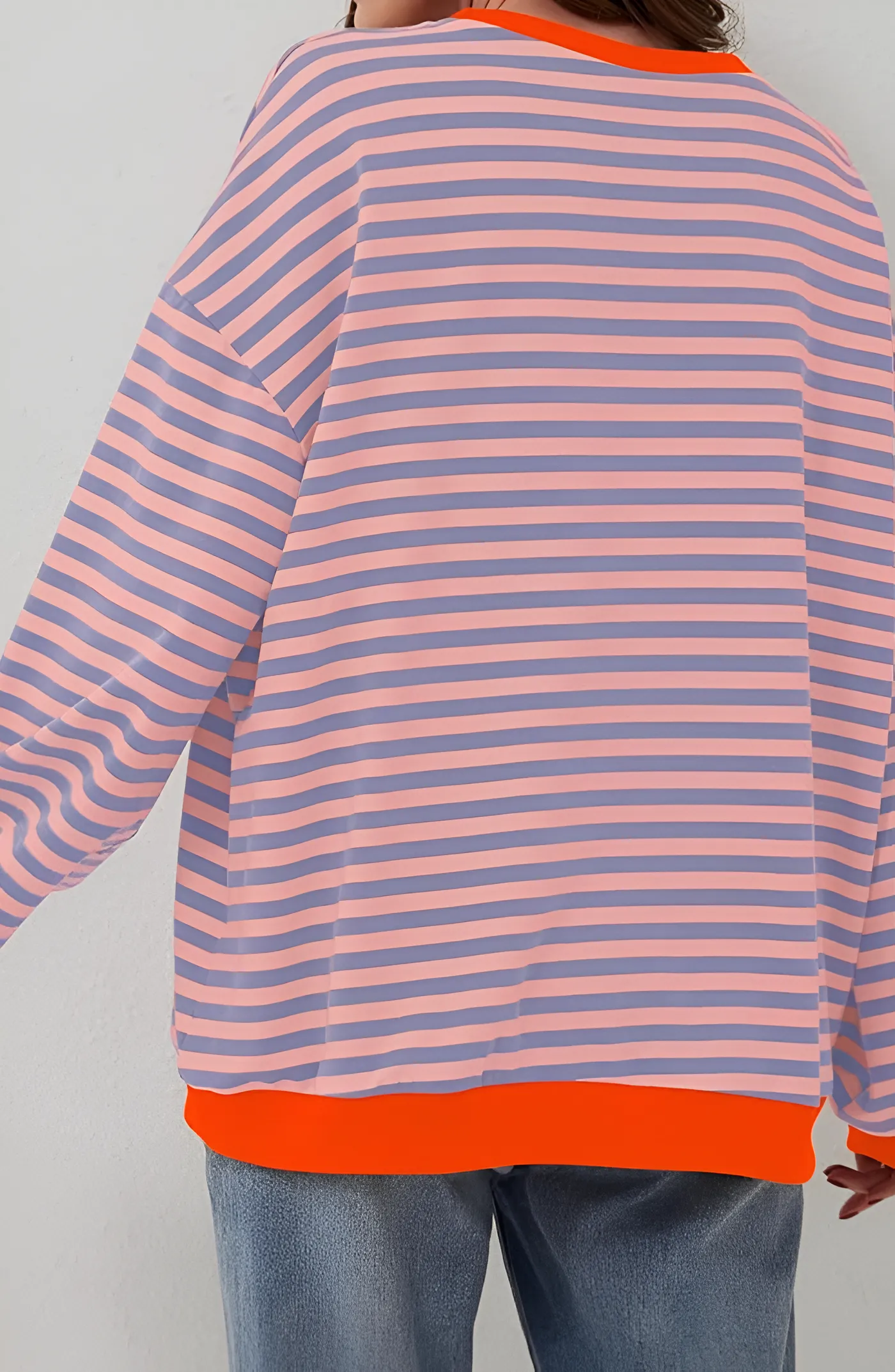 Ivyshape | Classic Oversized Striped Shirt