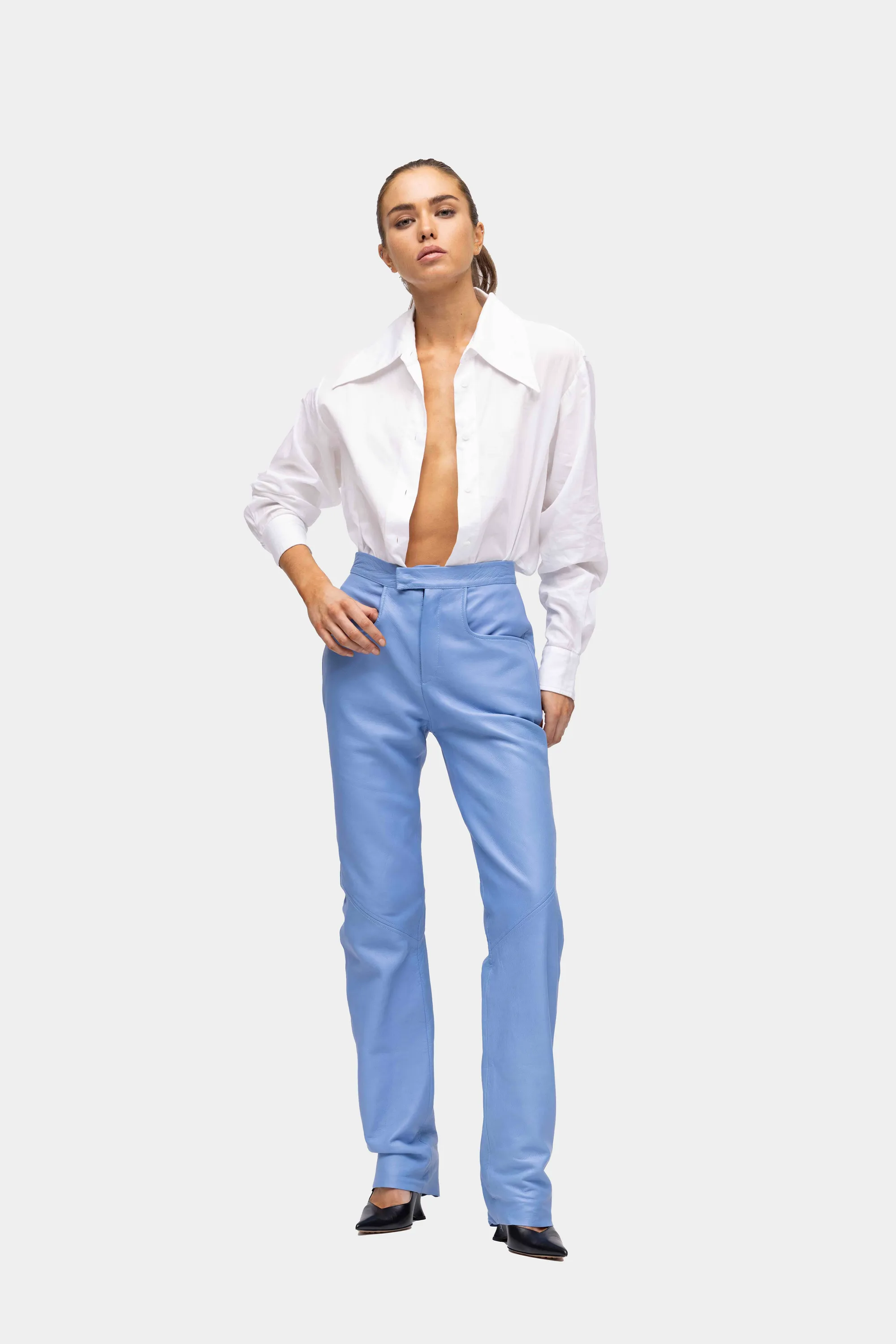 KATE BUTTON UP in White