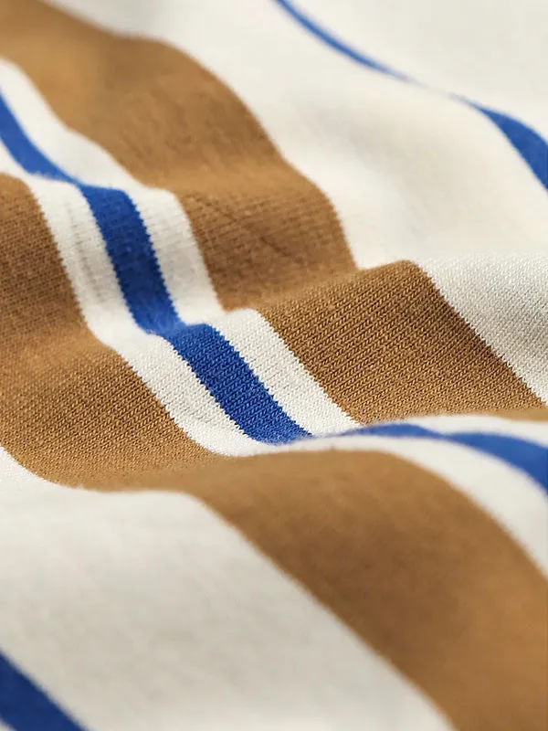 Khaki Striped Oversized T-Shirt