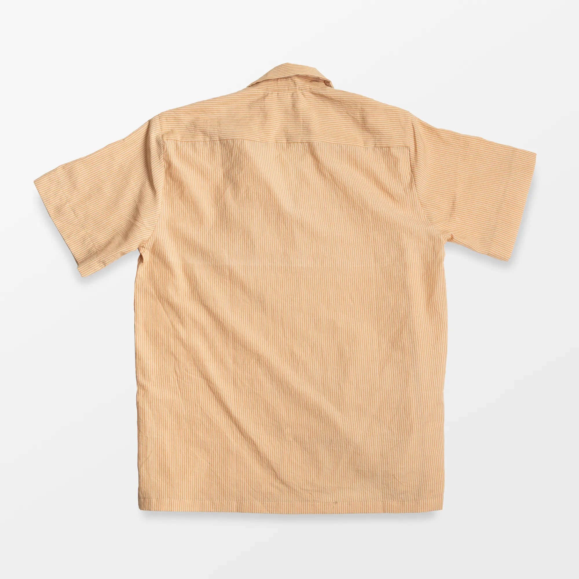 Lekha Unisex Camp Shirt - Coral Stripe