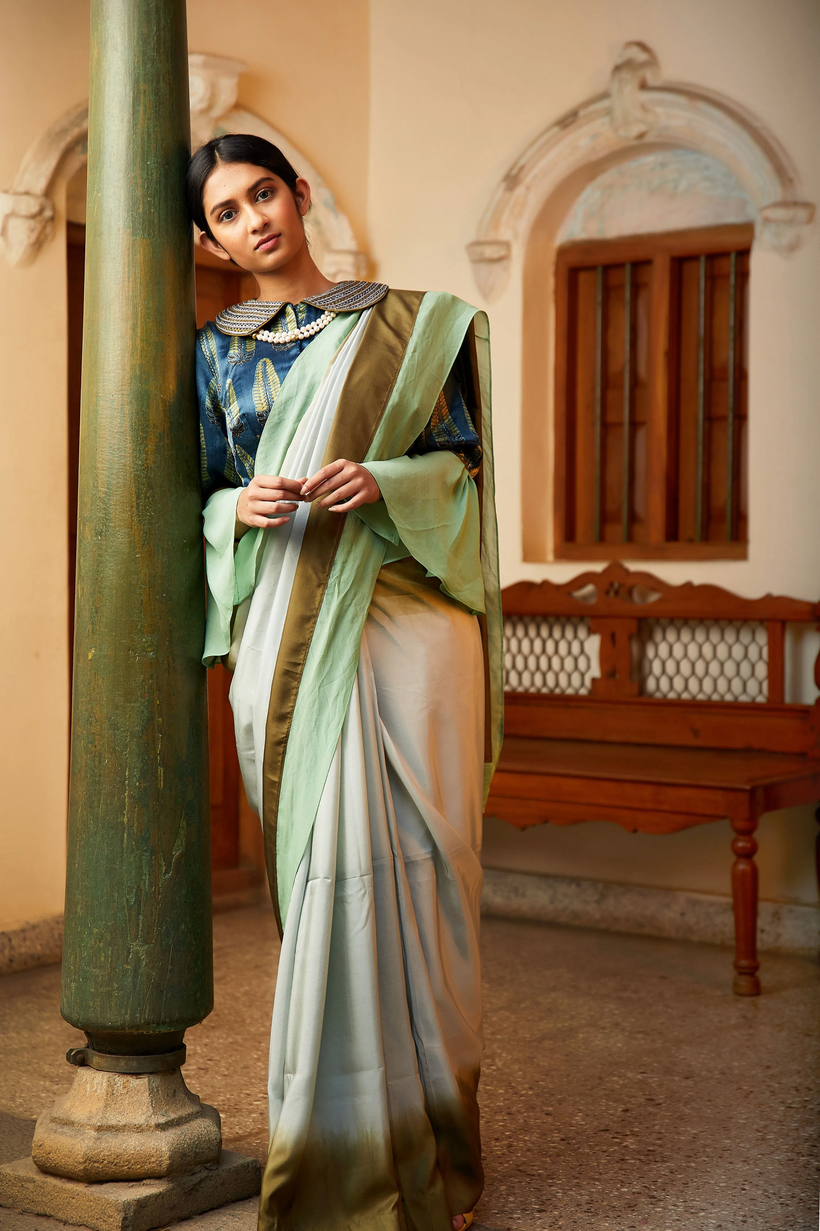 Light blue  silk Saree