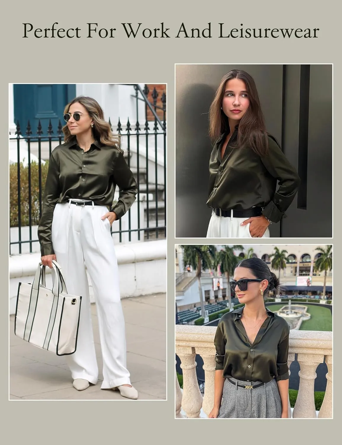 LilySilk Womens Silk Shirt Ladies Undyed Silk Blouses Classic Basic Long Sleeve Shirt Casual
