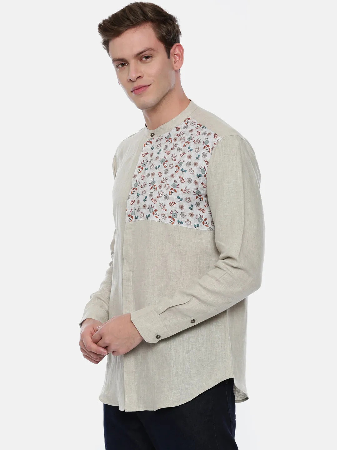 Linen Plain Print Shirt - MM0766
