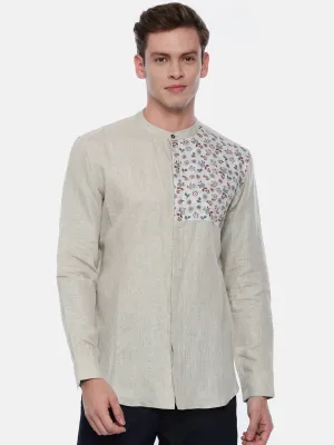 Linen Plain Print Shirt - MM0766