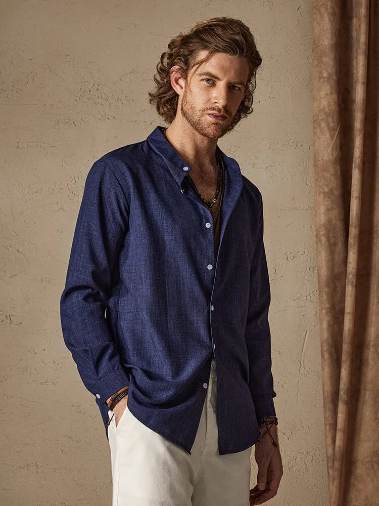 Linen Style Long Sleeve Shirt
