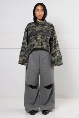 LUTHER CROPPED CAMO SHIRT