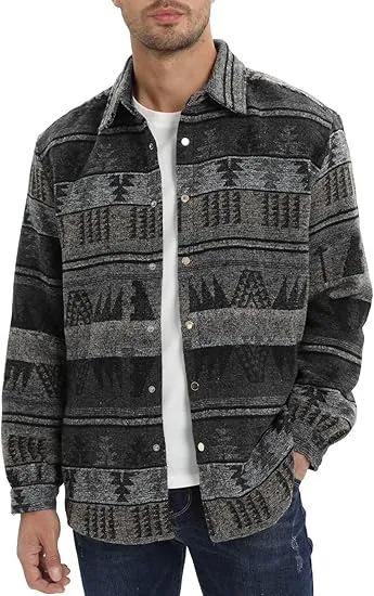 Men's Cotton Brown-Red Plaid Flannel Long Sleeve Shirt
