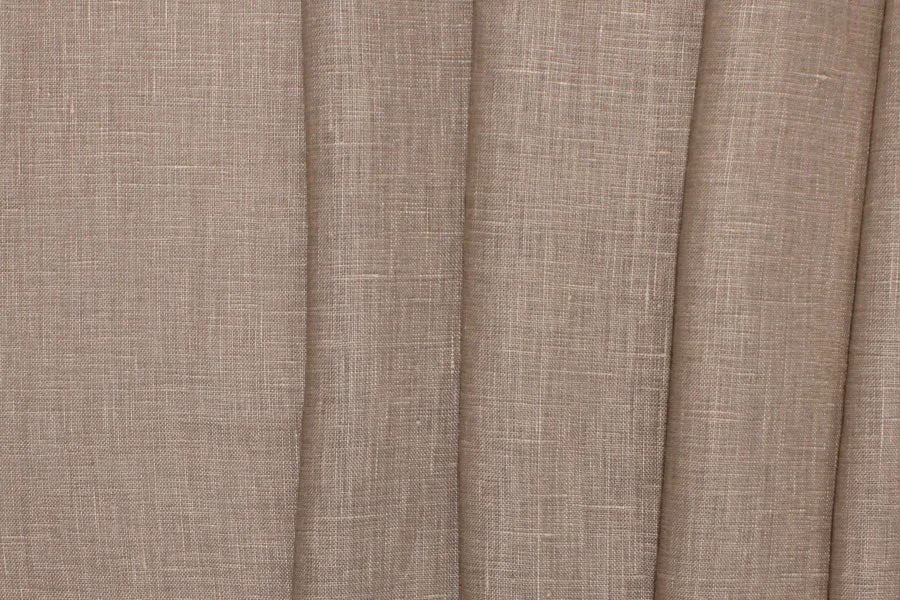 Midweight Necco Wafer Brown Dip-Dyed Linen