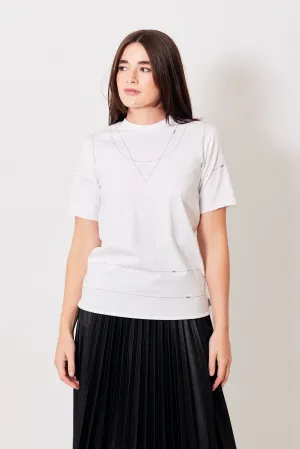 MM6 Maison Margiela Cut Here Cotton Jersey T-Shirt
