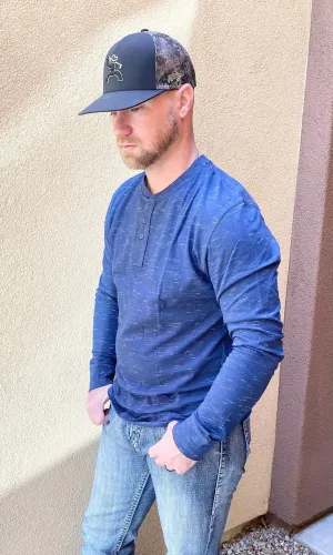 Navy Long Sleeve Henley