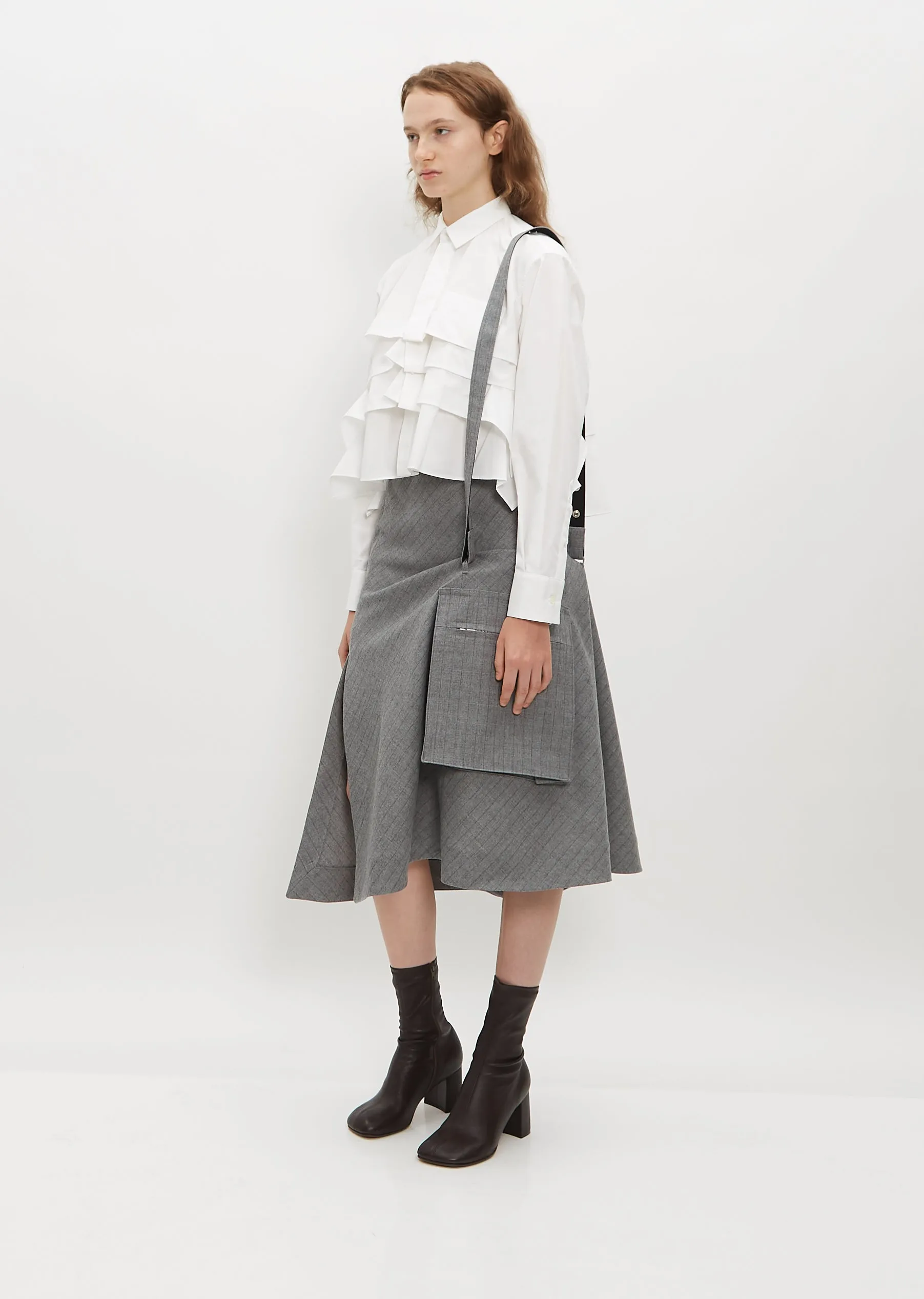 Oversized Pocket Striped Skirt