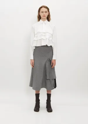 Oversized Pocket Striped Skirt