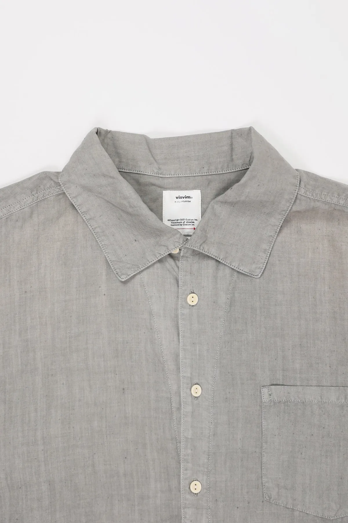 Palmer Shirt Damaged (Linen) - Grey