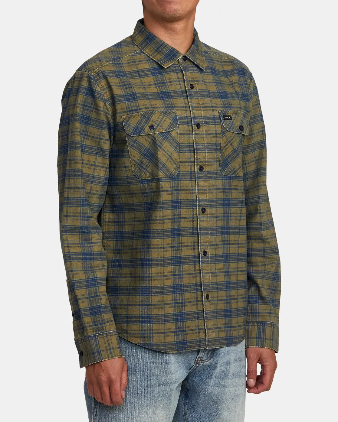 Panhandle Long Sleeve Flannel Shirt - Wood