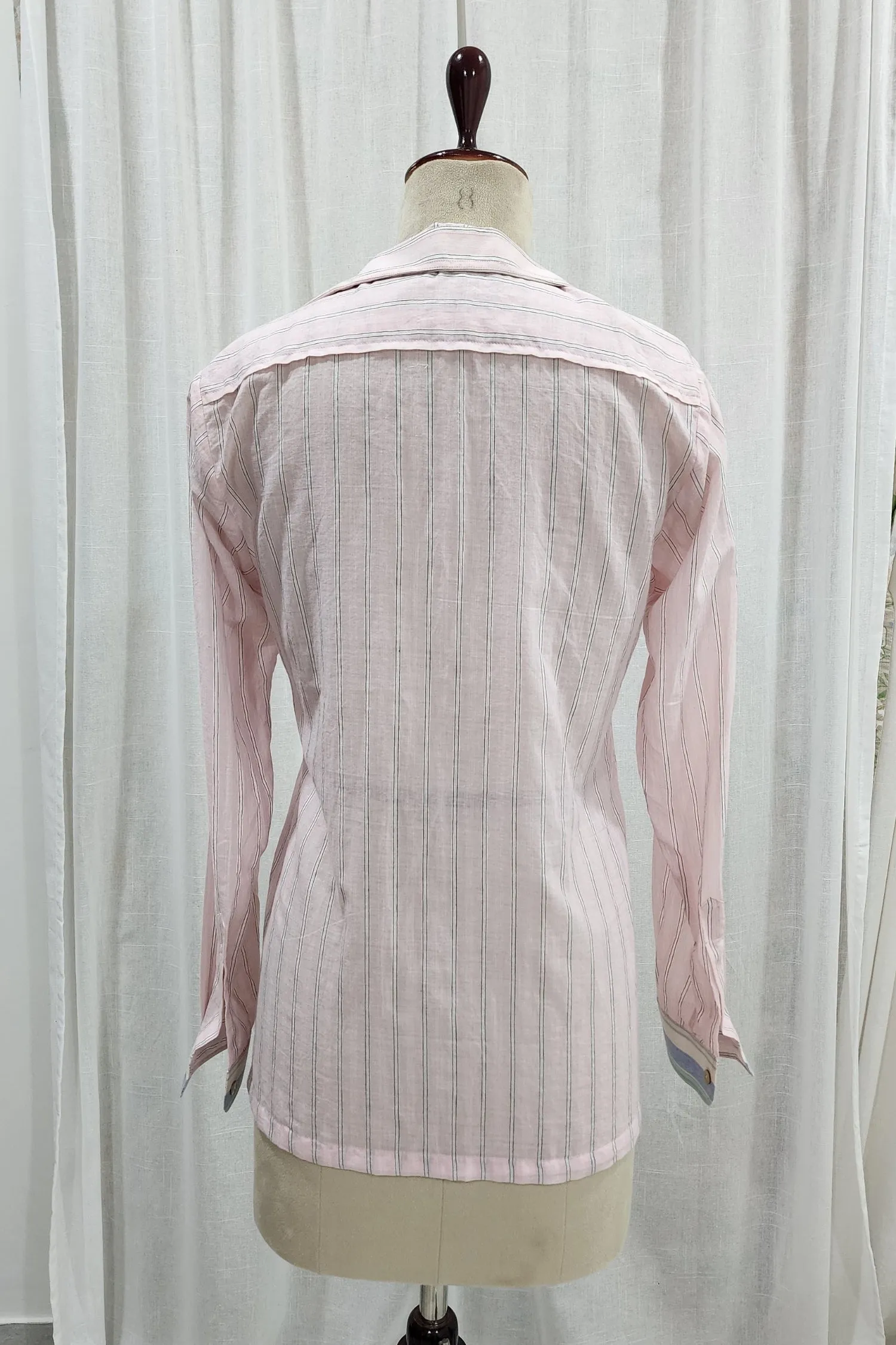 Pink muslin shirt with bralette