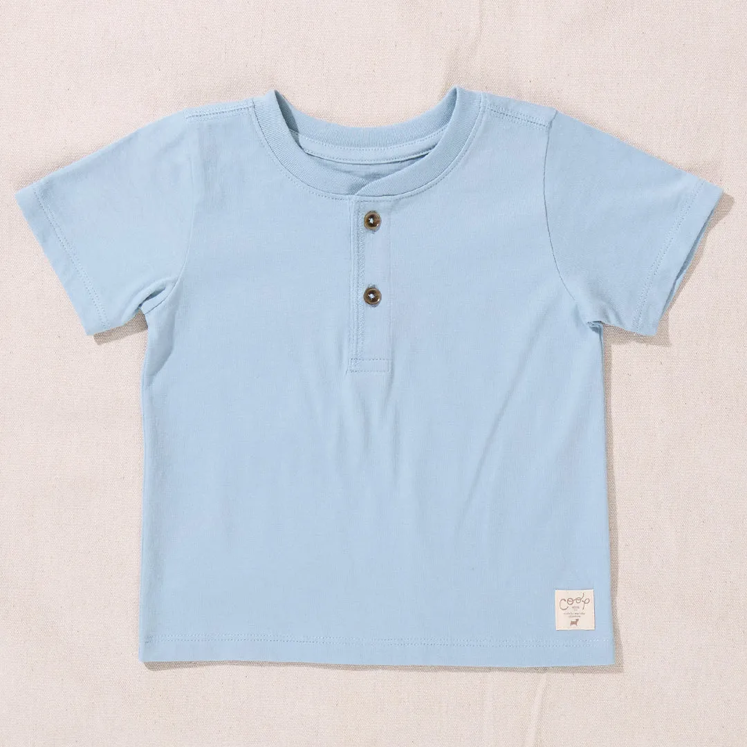 Scout Henley T-Shirt - Light Blue