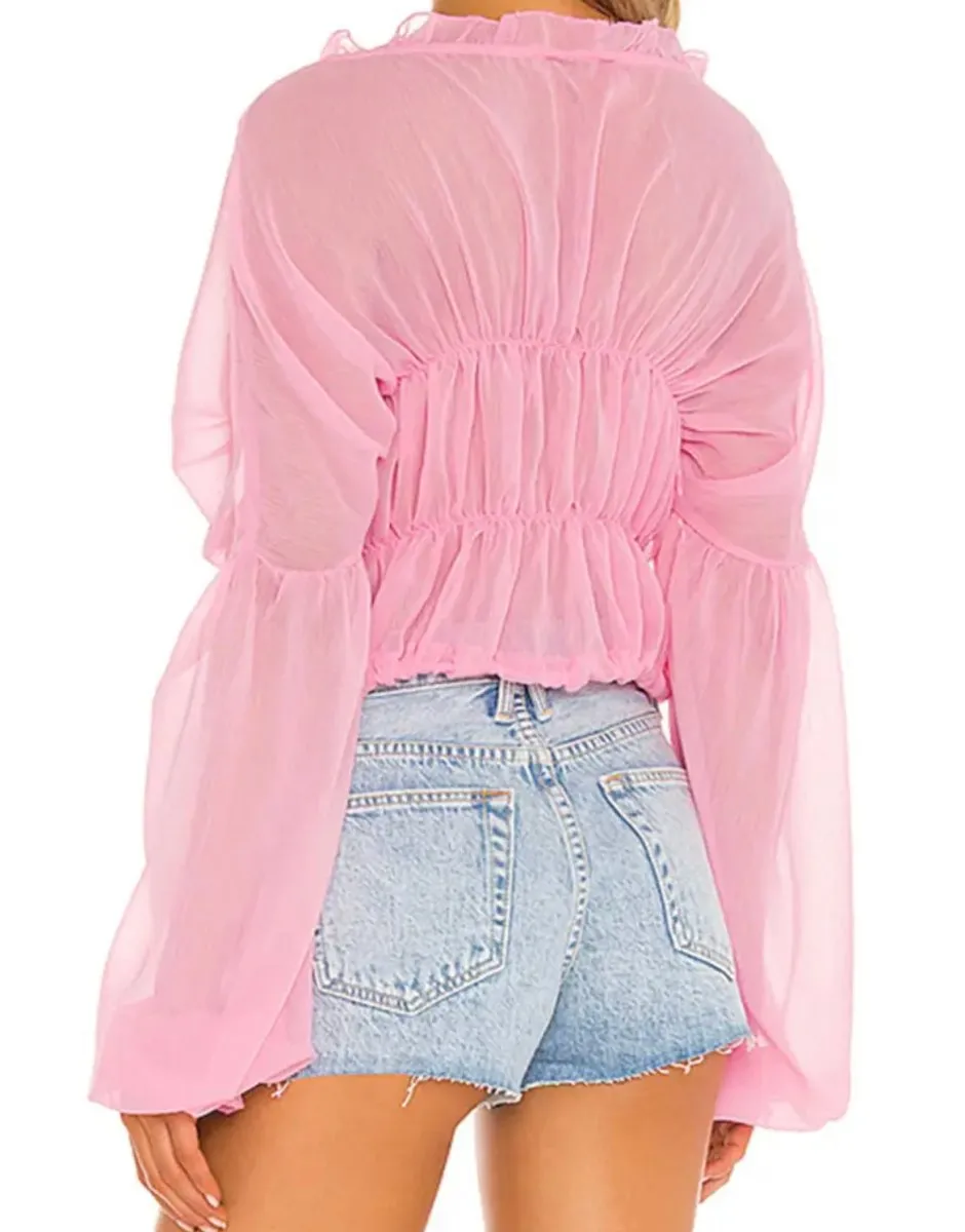 Sheer chiffon blouse