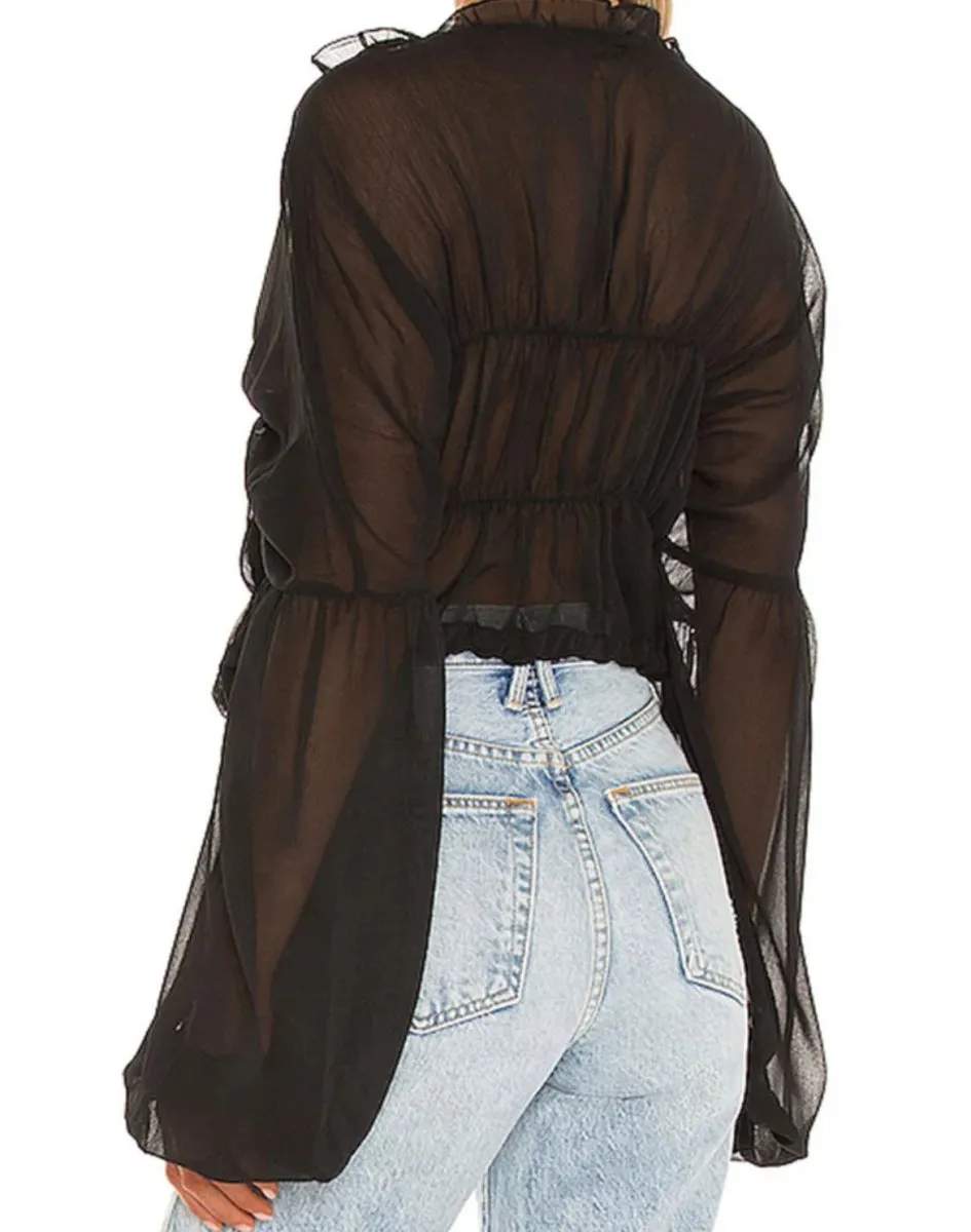 Sheer chiffon blouse