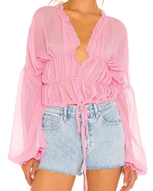 Sheer chiffon blouse