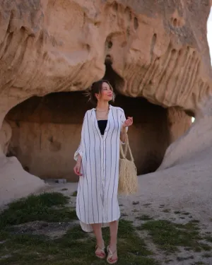 Striped Shirt Dress