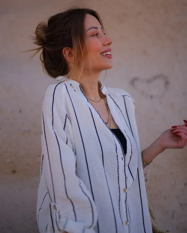 Striped Shirt Dress