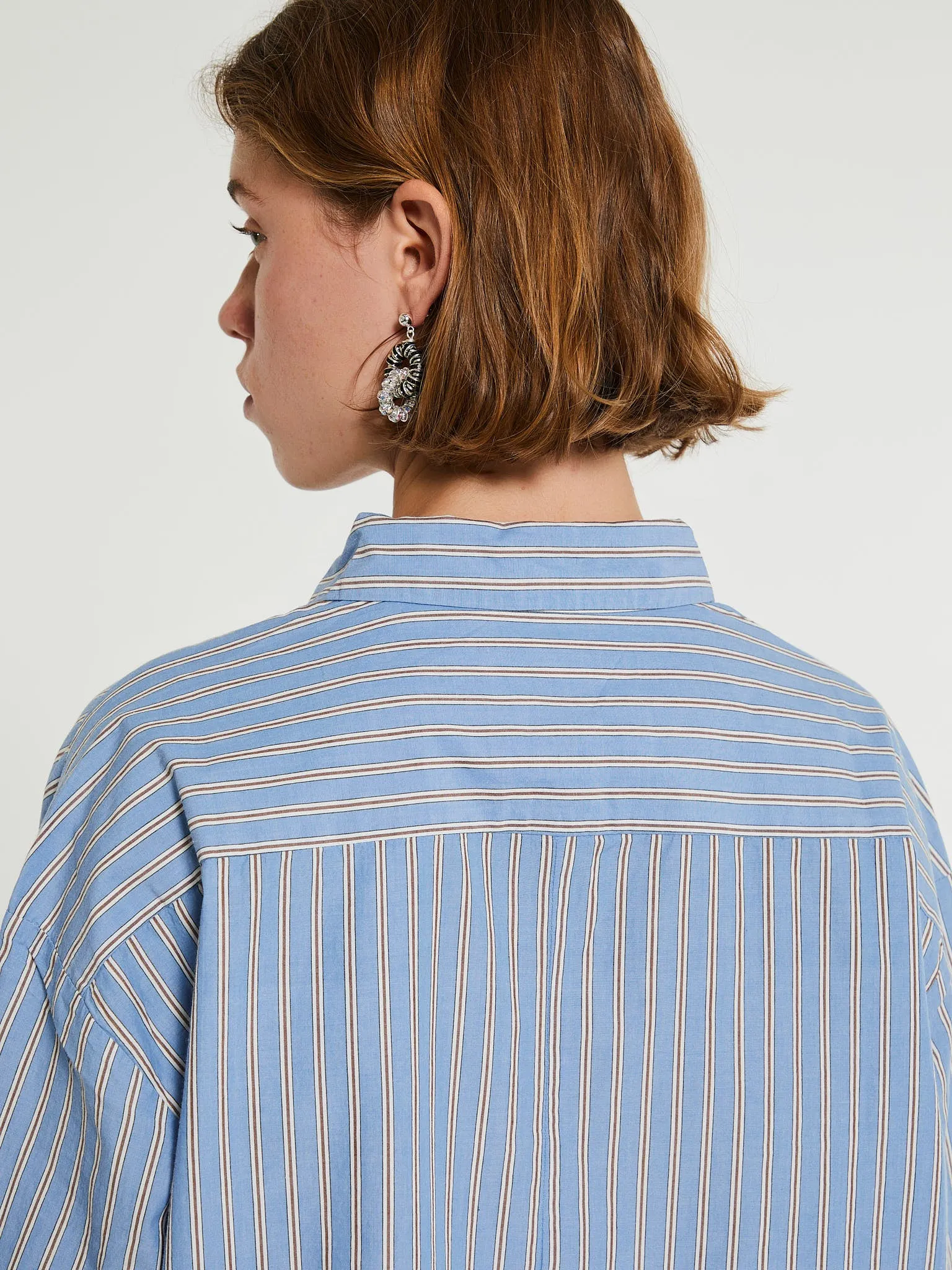 Striped Shirt in Mix Baby Blue